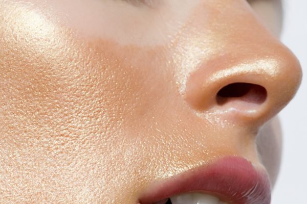 Woman with sunburnt face